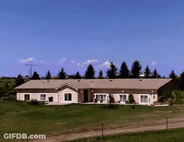 Bomb Explosion Destroys House In Controlled Test GIF