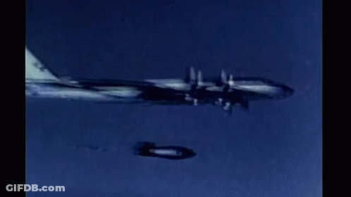 Bomb Flying Through Air In Dark GIF