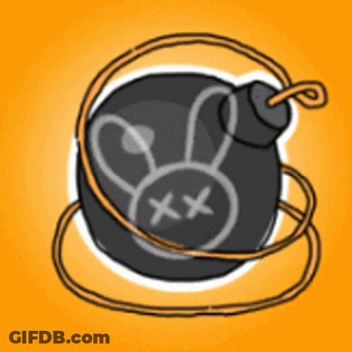Bomb With X On Its Face GIF