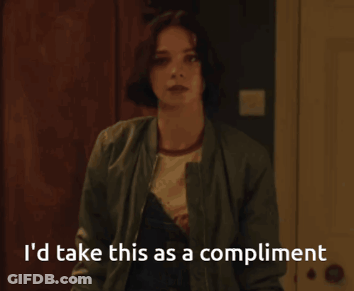 Bomber Jacket Woman Says I'd Take This As Compliment GIF