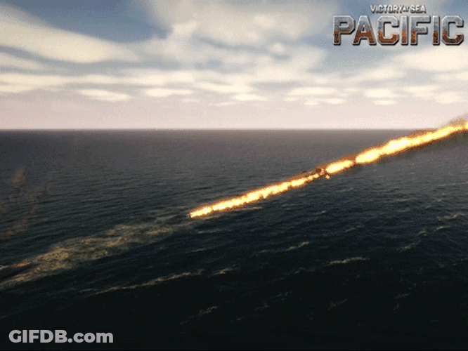 Bombs Fired On A Battleship GIF