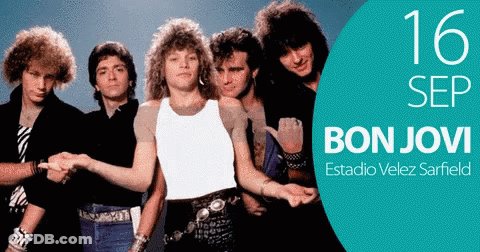 Bon Jovi Poster Group Of Men GIF
