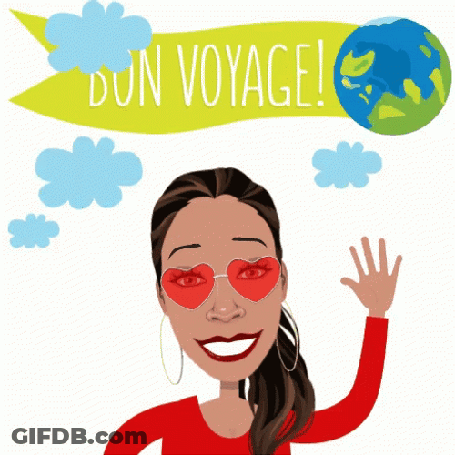 Bon Voyage Going On Vacation Cartoon GIF