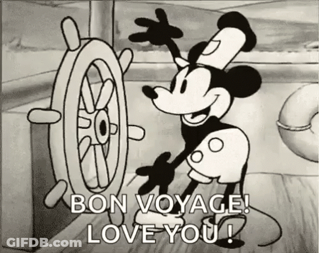 Bon Voyage Love You Mickey Mouse GIF