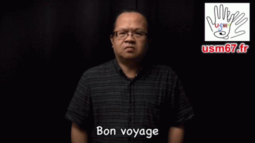 Bon Voyage Man Doing Sign Language GIF