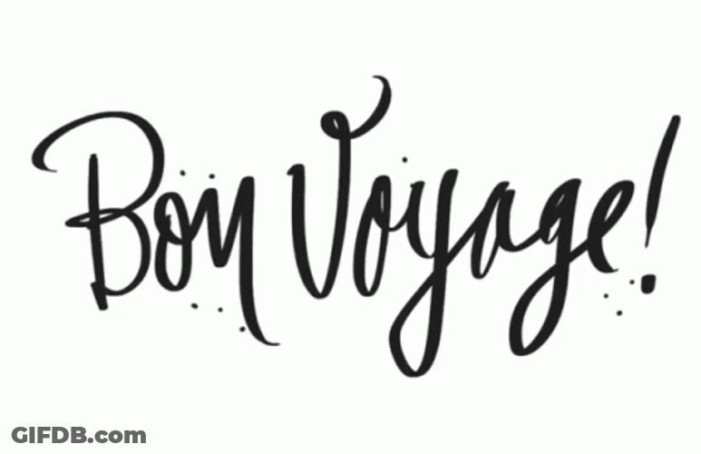 Bon Voyage Minimalist Mobile Art GIF