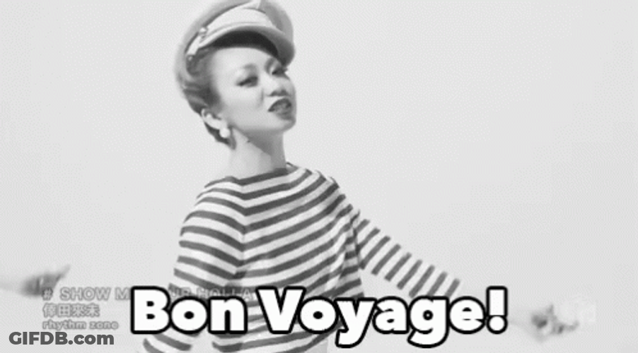 Bon Voyage Vintage Lady Sailor GIF
