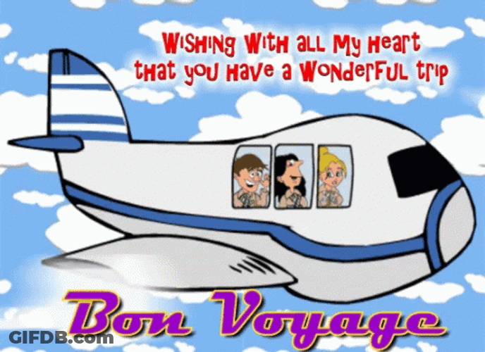 Bon Voyage Wonderful Trip Design GIF