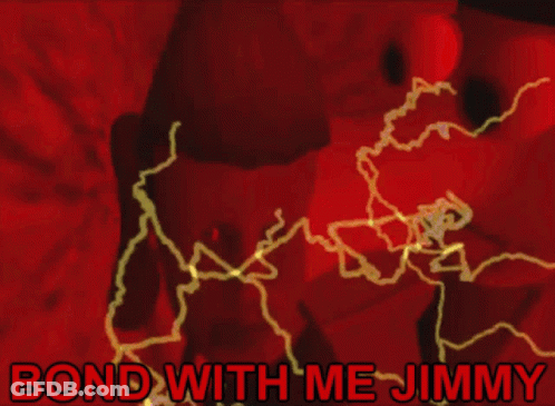 Bond With Me Jimmy Red Background GIF
