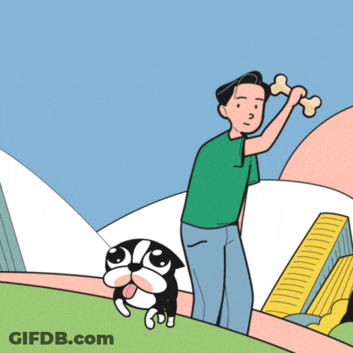 Bone Fetch Good Dog GIF