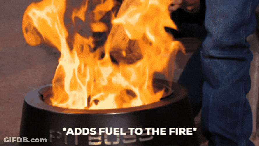 Bonfire Adds Fuel To It GIF