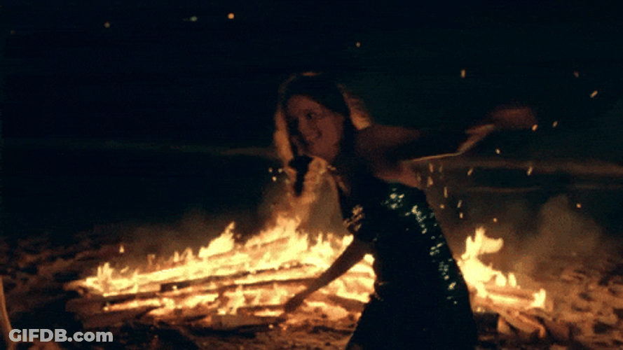 Bonfire Enjoying The Fire Dancing GIF
