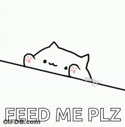 Bongo Cat Feed Me GIF
