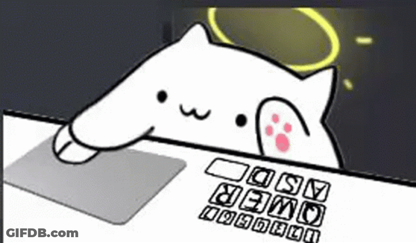 Bongo Cat Moving Computer Mouse GIF