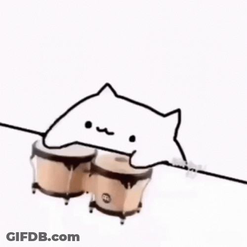 Bongo Cat Playing Bongos GIF