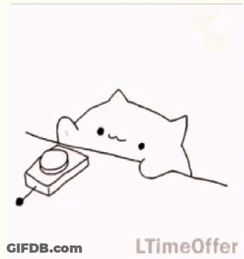 Bongo Cat Pressing Explosion Button GIF