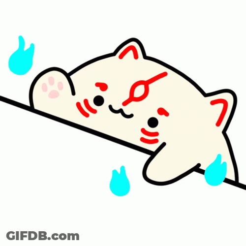 Bongo Cat Red Lines On Face GIF