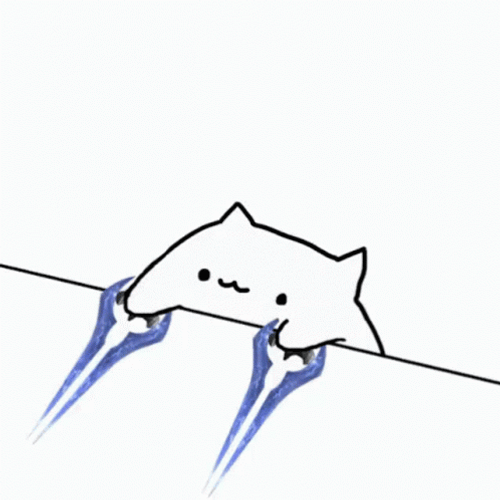 Bongo Cat Sharp Razor Claws Tapping GIF
