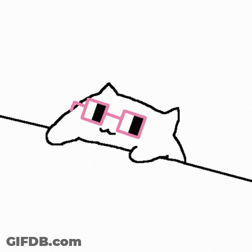 Bongo Cat Wearing Cool Shades GIF