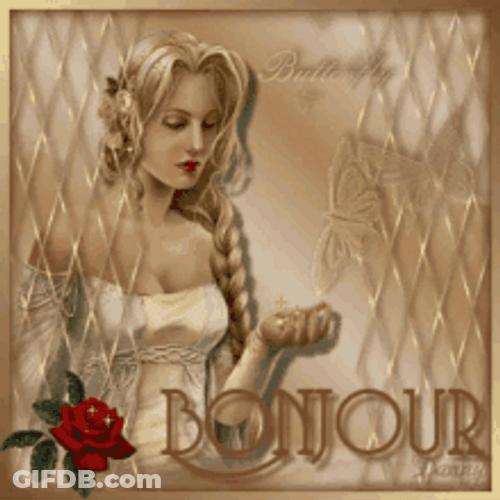 Bonjour Angelic Lady Background GIF