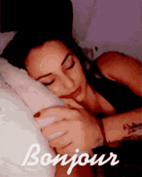 Bonjour Pretty Girl Waking Up GIF