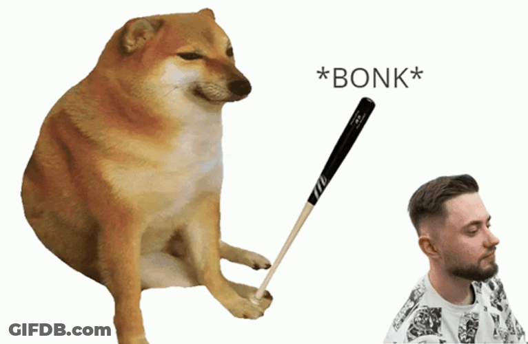 Bonk Man By Cheems Dog GIF