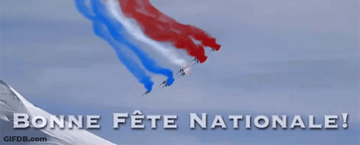 Bonne Fete Nationale Bastille Day With Planes GIF