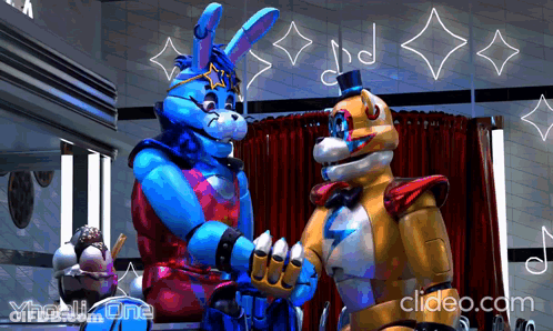 Bonnie And Fredbear Holding Hands GIF