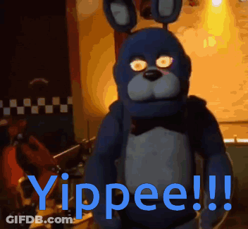 Bonnie From Five Nights At Freddy's Saying Yippee GIF