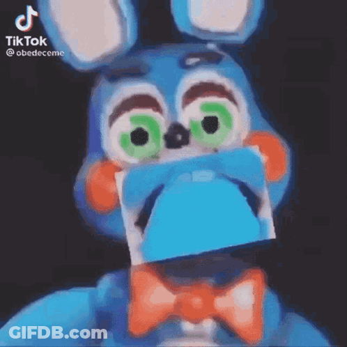 Bonnie From Five Nights At Freddy's Wearing Face Mask GIF