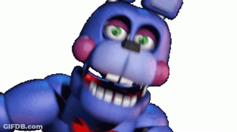 Bonnie Jumpscare Chomping Closeup GIF