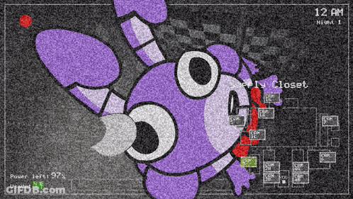 Bonnie Playing Video Game At 12 AM GIF