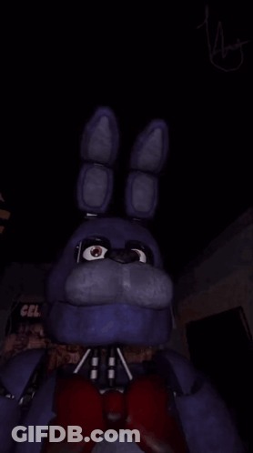 Bonnie The Bunny Close Up Mouth And Eyes GIF