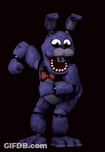 Bonnie The Bunny From Five Nights At Freddy's In Dark Room GIF