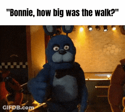 Bonnie The Bunny From Five Nights At Freddy 'S Is Giving A Thumbs Up In A Dark Room . GIF