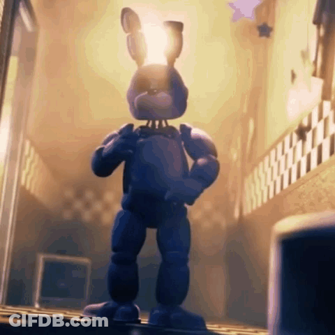 Bonnie Standing In Hallway With Light GIF