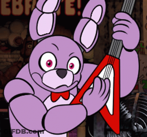 Bonnie The Bunny Holding Guitar GIF