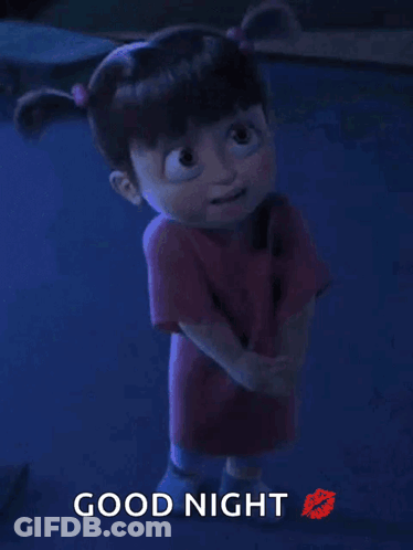 Boo From Monsters Inc Good Night Kiss GIF