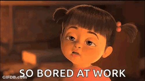 Boo From Monsters Inc Looking Bored GIF
