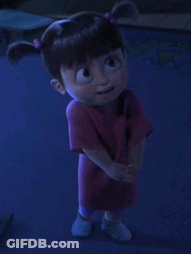 Boo From Monsters Inc With Hands Folded GIF