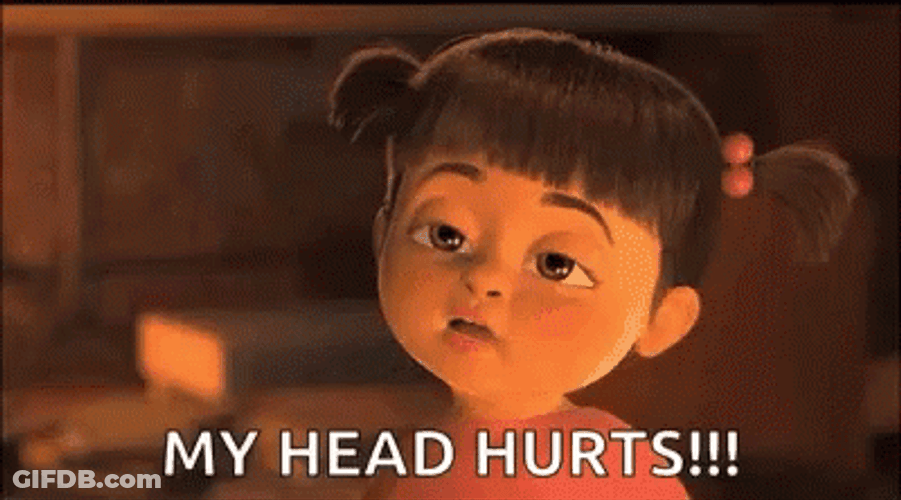 Boo Head Hurts Brain Exploding GIF