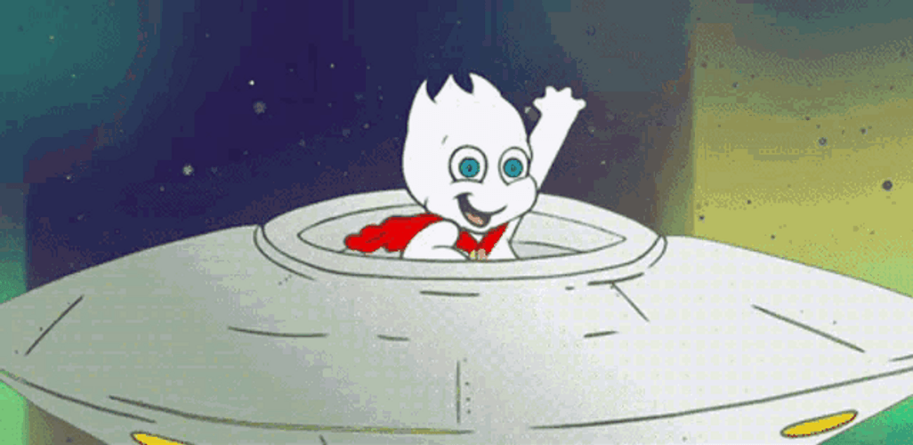 Boo Moon Casper Alien Spaceship GIF