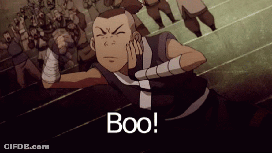 Boo This Man Sokka Thumbs Down Avatar Last Airbender GIF