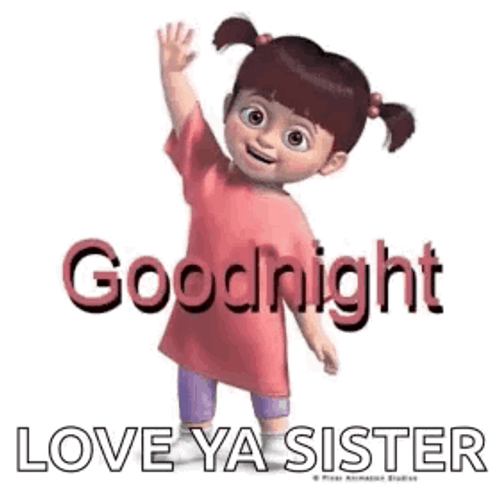 Boo Waves Goodnight Sis GIF