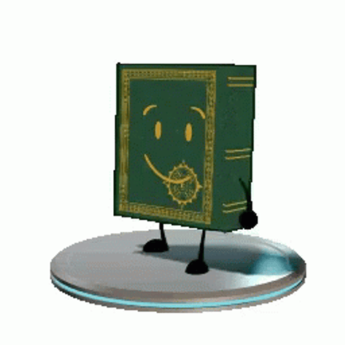 Book Dancing & Smiling GIF