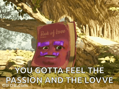 Book Of Love Under Tree You Gotta Feel Passion And Lovve GIF