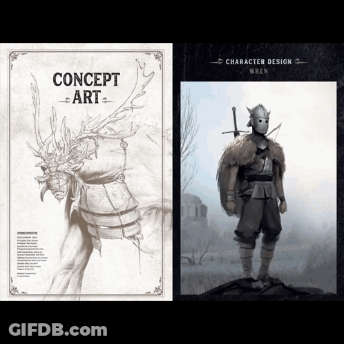 Book Open To Page That Says Concept Art GIF