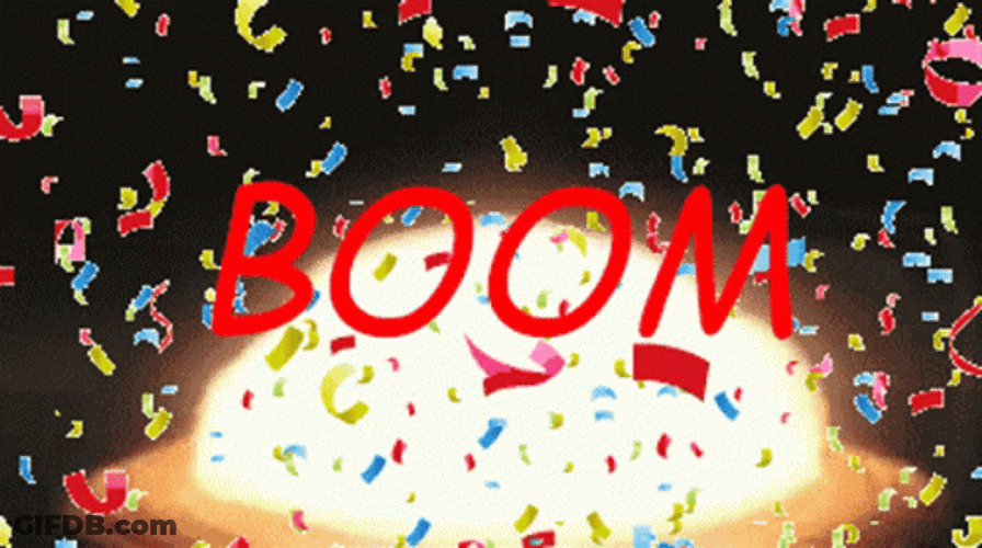 Boom Confetti Cannon GIF