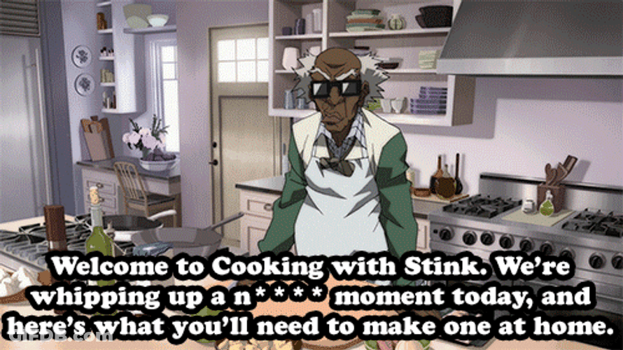 Boondocks Col. H. Stinkmeaner Cooking GIF