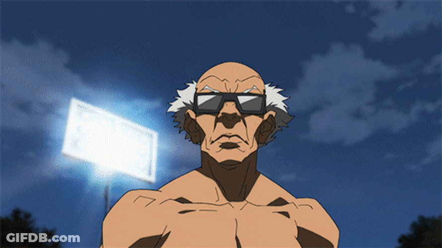 Boondocks Col. H. Stinkmeaner Kick Boxing GIF
